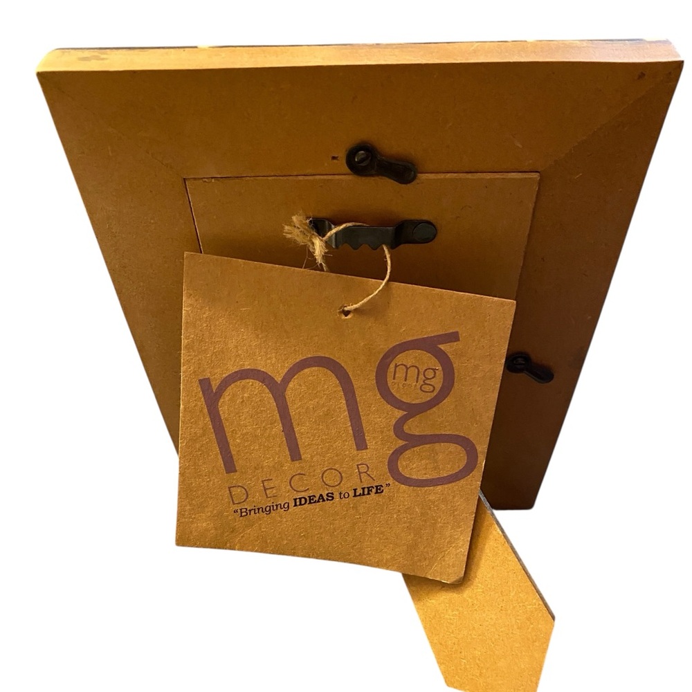 MG Decor Black and White Patterned Photo Frame 4”x6” - Picture 3 of 8